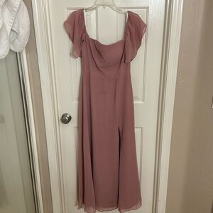 Azazie - Sue - Bridesmaid Dress in Dusty Rose.
